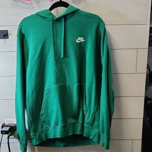 PRELOVED Nike Men's Hoodie in Vibrant Green